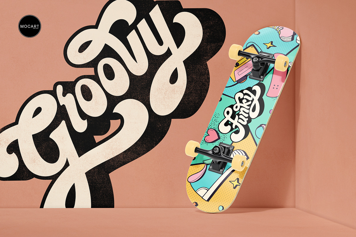 Skateboard Mockup Set v1, a Merchandise Mockup by Mocart (Photo 10 of 18)