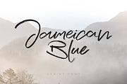 Jameican Blue Font, a Script Font by Yasir Ekinci (Thumbnail 1 of 9)