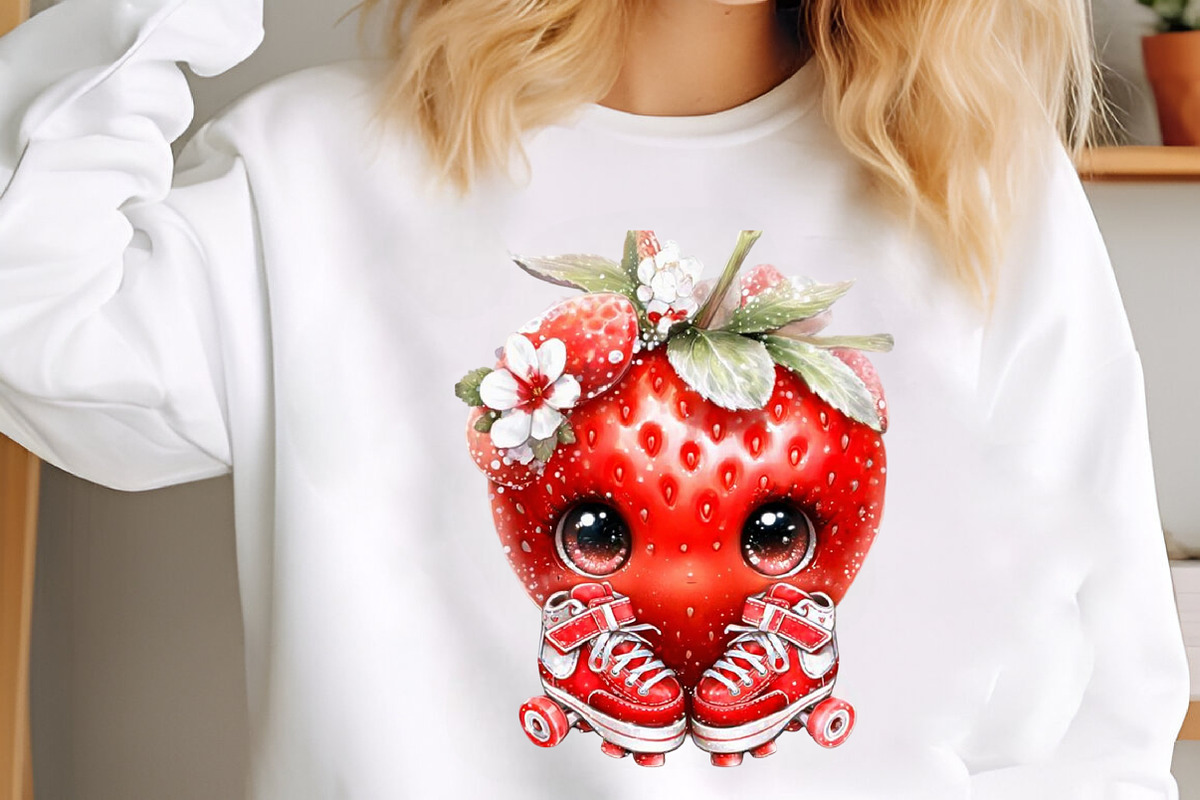 Whimsical Summer Strawberry Clipart, an Illustration by designcity5 (Photo 5 of 5)