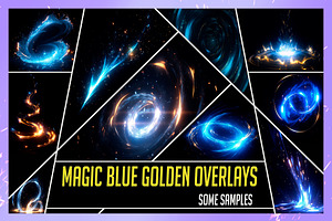 Magic Blue Golden Overlay Effects