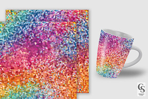 Rainbow Glitter Seamless Backgrounds