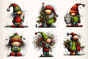 Whimsical Christmas Gnome Clipart, an Illustration by Dream Creation (Thumbnail 2 of 8)