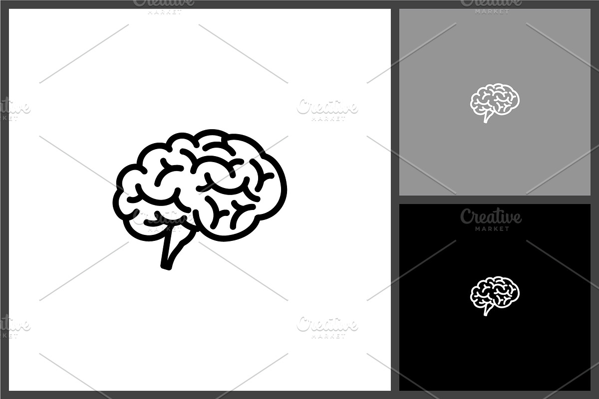 Human Brain Outline Icon for Idea, an Outline Icon by quadrazo