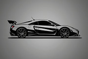Supercar Vector Collection Bundle, an Illustration by Creativeshirt (Thumbnail 6 of 9)