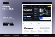 Fitness Studio Landing Page Template, an UI Kit Template by Pitchlook.Studio (Thumbnail 1 of 3)