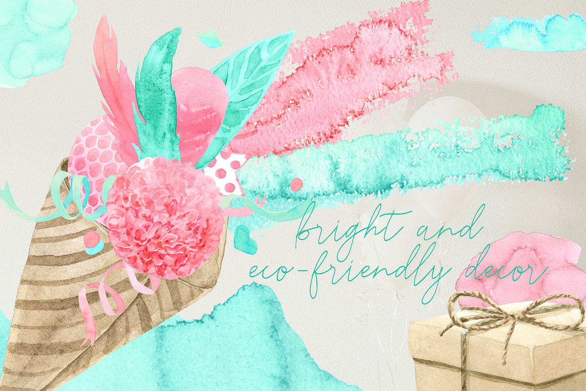 Paper Decor Watercolor Collection, a Decorative Illustration by Cat In Colour (Photo 2 of 6)