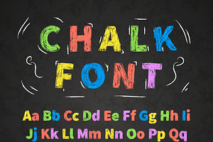 Colorful Retro Hand Drawn Chalk Font