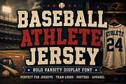 Baseball Athlete Jersey, a Slab Serif Font by Wow Magic (Thumbnail 1 of 5)