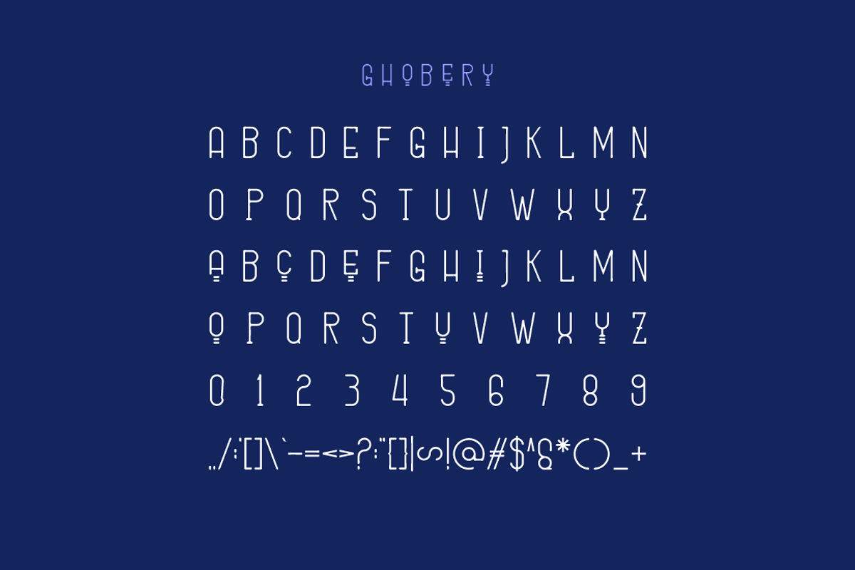 Ghobery - Tall Font, a Sans Serif Font by Iqsiart Studio (Photo 6 of 6)
