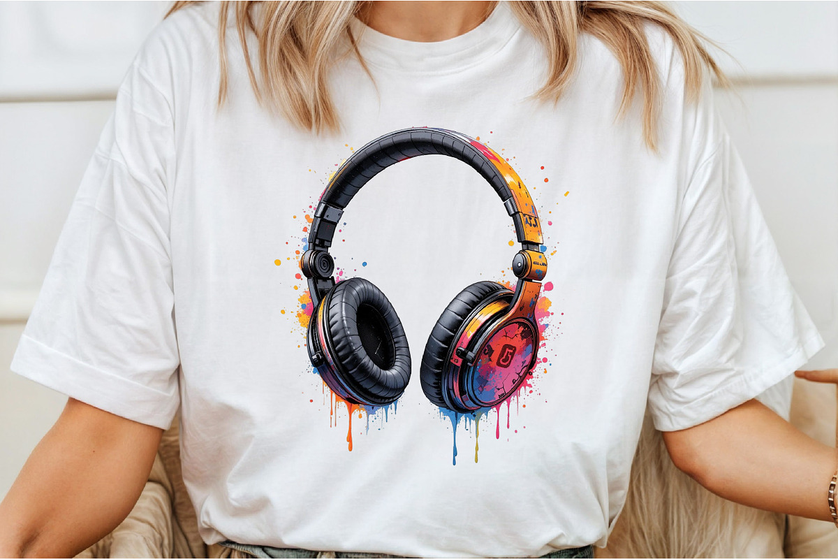 Vibrant Headphones Clipart, an Illustration by DreamCafeArt (Photo 2 of 7)
