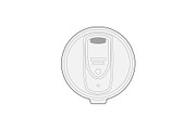 Travel Coffee Mug Mockup Vector CAD, a Cups & Container Mockup by PATTERNBASE (Thumbnail 3 of 3)