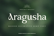 Aragusha Decorative Serif Font, a Serif Font by Rasio Studio (Thumbnail 1 of 9)