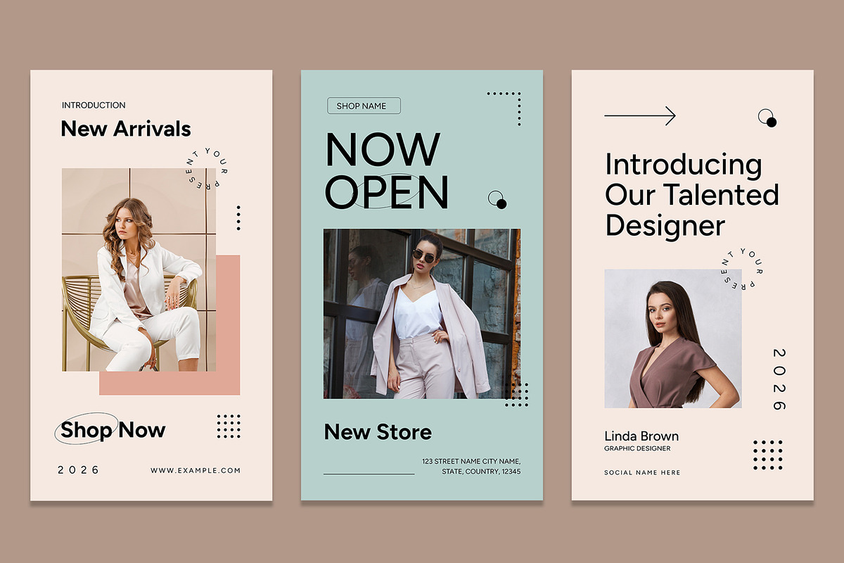 Minimal Social Media Story Layout