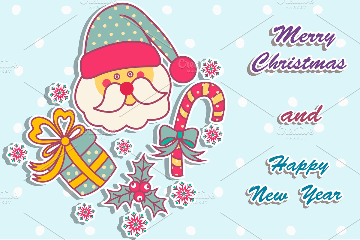 Sample Christmas cards, a Card Template by ykononova (Photo 1 of 9)
