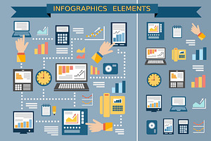 Monitor infographics, a Technology Illustration by AlexZeL