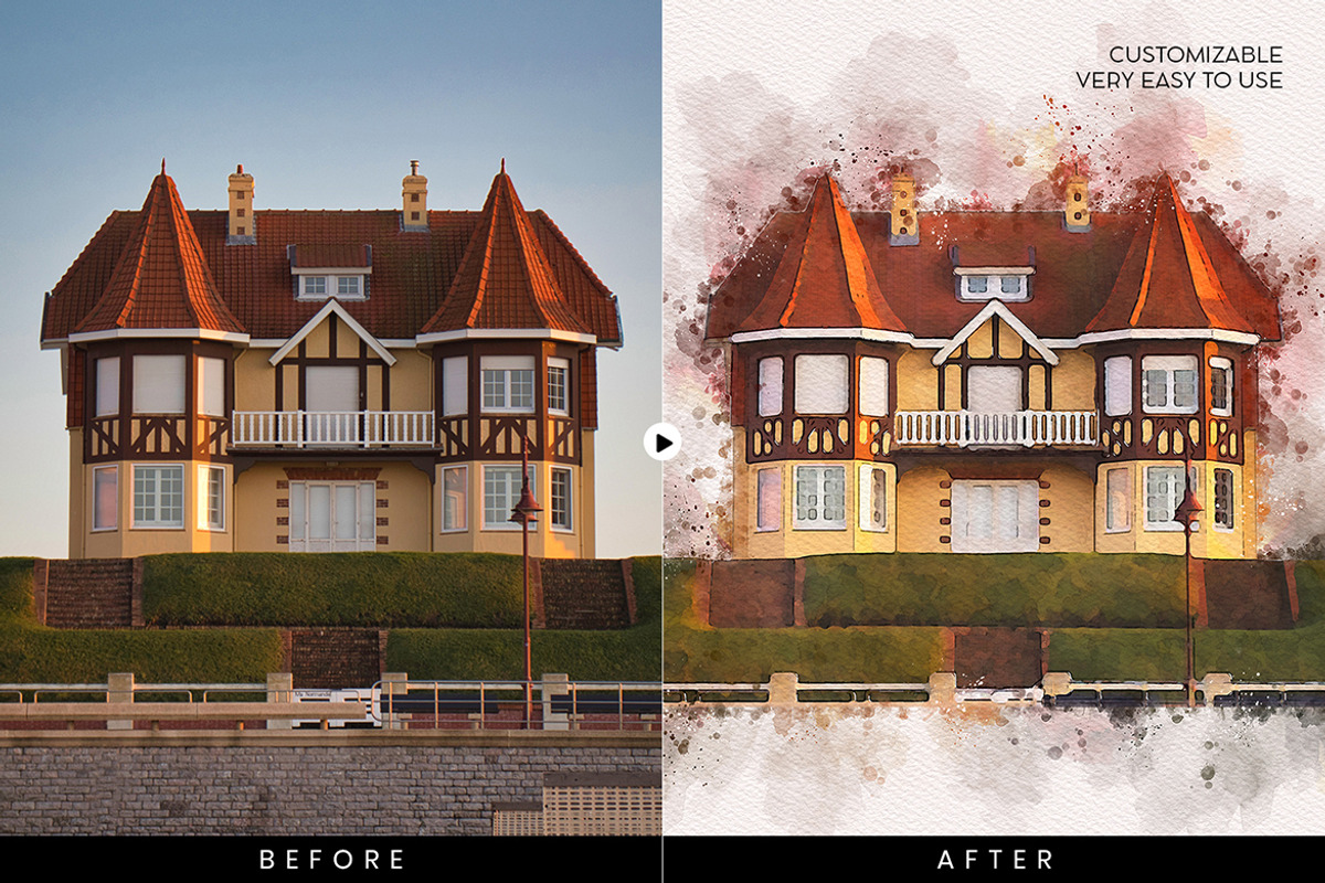 Vivid Paint Watercolor Ps Action, an Action Add-On by ridvanpars (Photo 5 of 10)