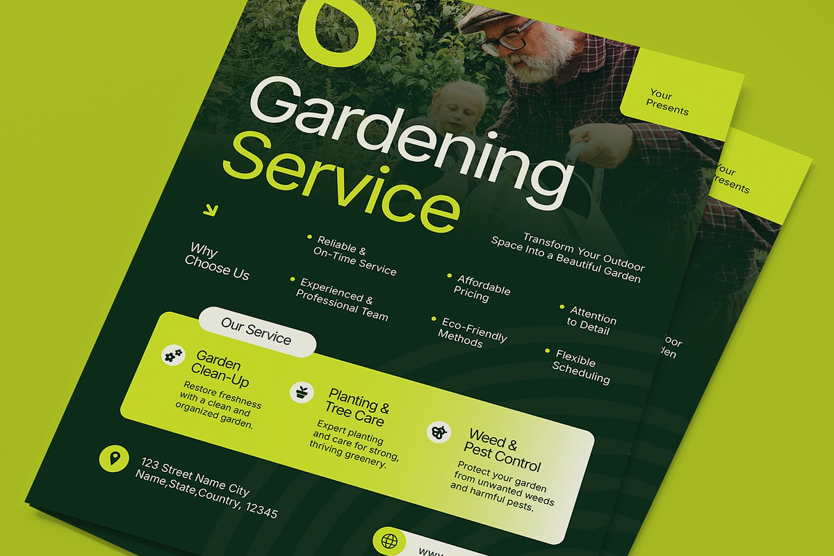 Gardening Service Flyer, a Flyer Template by graphicook (Photo 2 of 3)