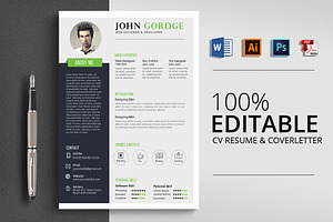 Creative Job CV Resume Word File