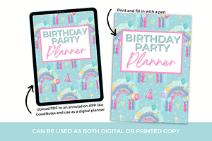 Birthday Party Planner - Printable