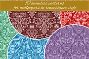 Renaissance seamless patterns set, a Pattern Graphic by Guten Tag Vector (Thumbnail 3 of 3)