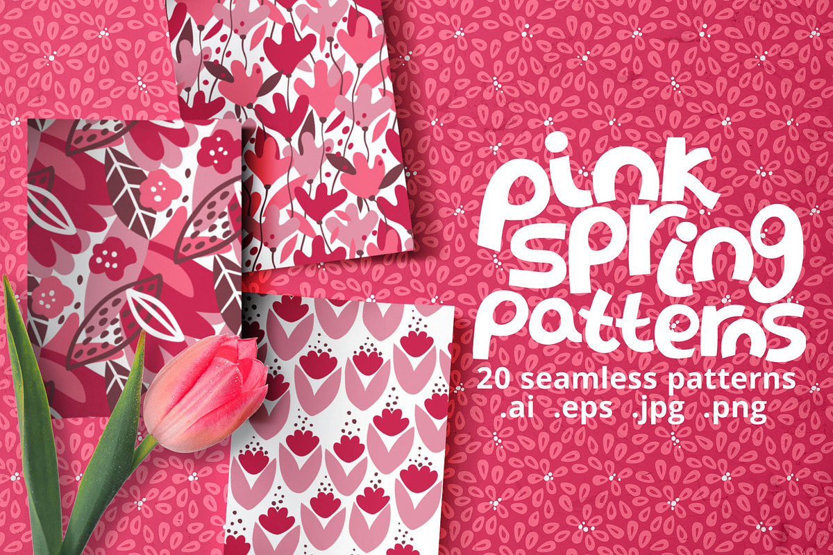 20 spring patterns, a Pattern Graphic by pineart (Photo 1 of 7)
