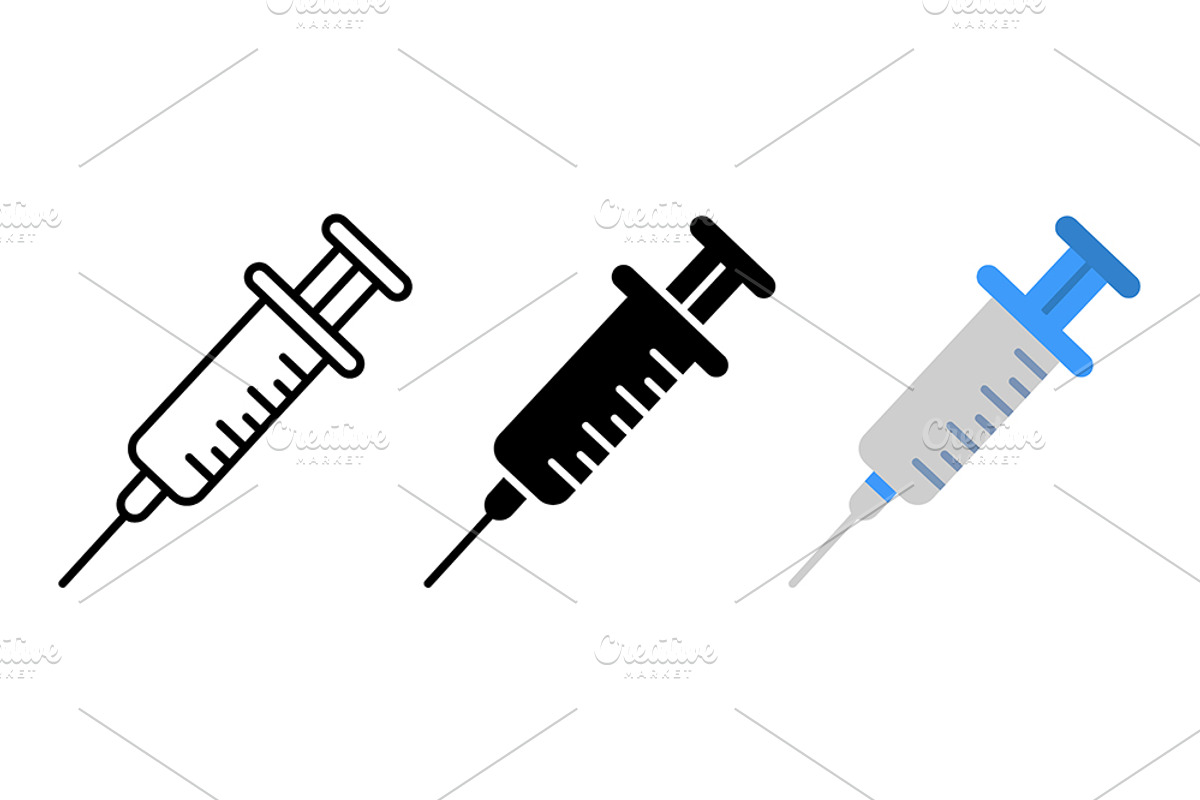 Syringe Vector Icon Set, an Object Graphic by Artonix (Photo 2 of 3)