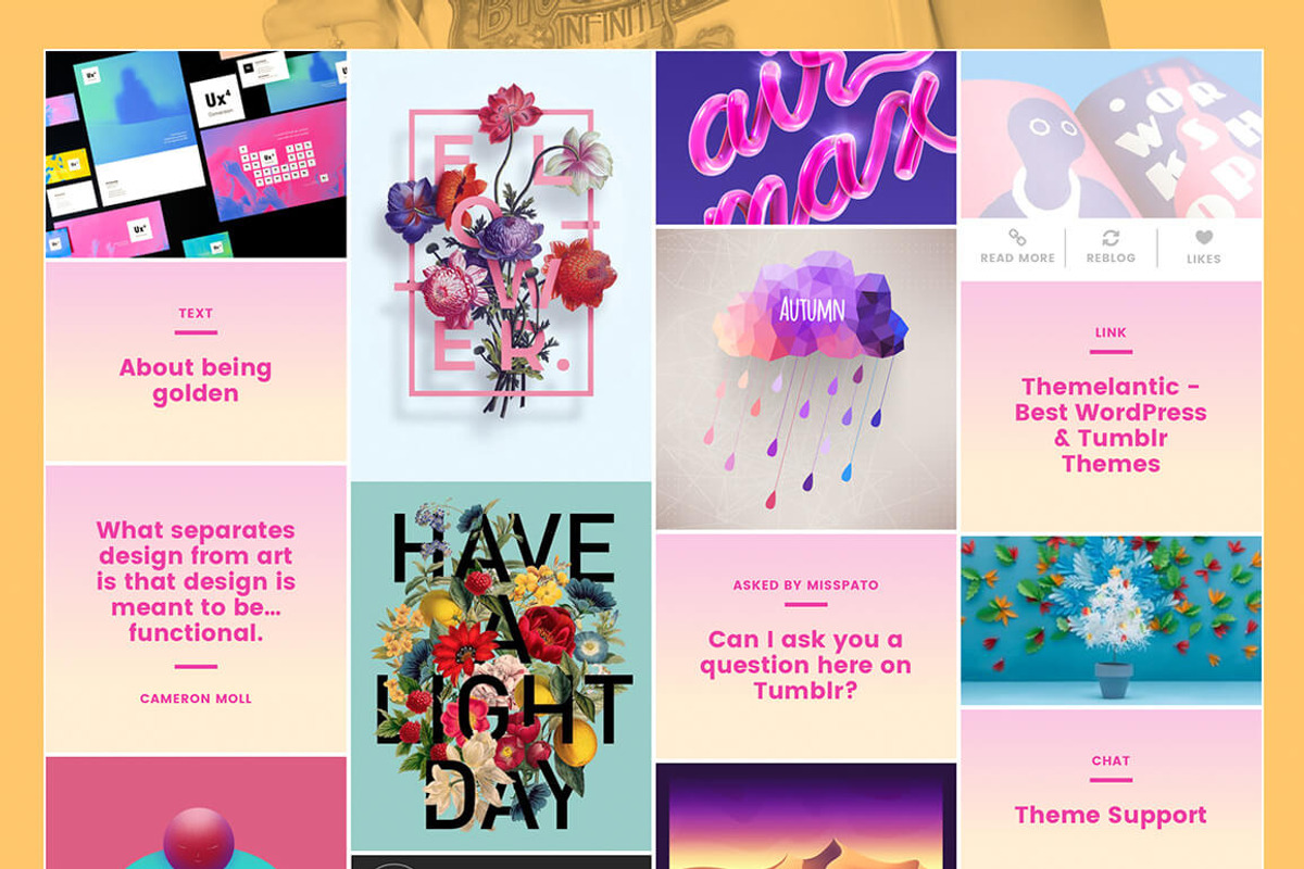 Gradient Tumblr Theme, a Websites & App Template by Themelantic (Photo 2 of 7)