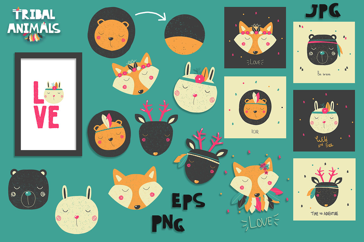 Tribal animals creator, an Animal Illustration by Viktoria Siarova (Photo 7 of 7)