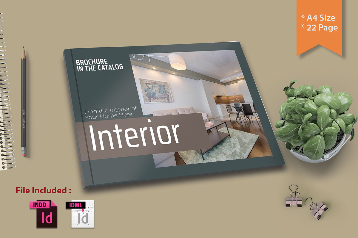 A4 Interiors Landscape Brochure Temp, a Brochure Template by TypeMakers (Photo 1 of 6)