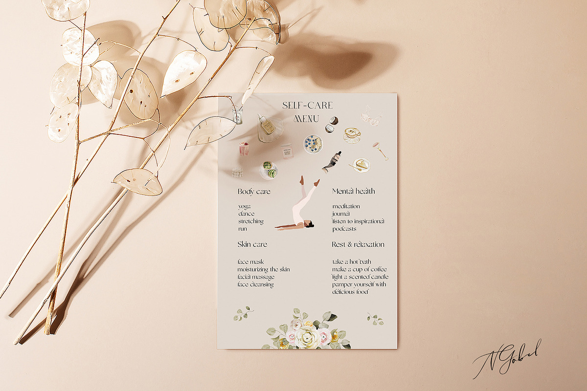 SELF CARE AESTHETICS COLLECTION, a Healthcare Illustration by Natalia Tugova (Photo 25 of 29)