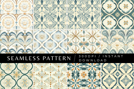 12 The Blueprint Seamless Patterns, a Pattern Graphic by Inknfolly