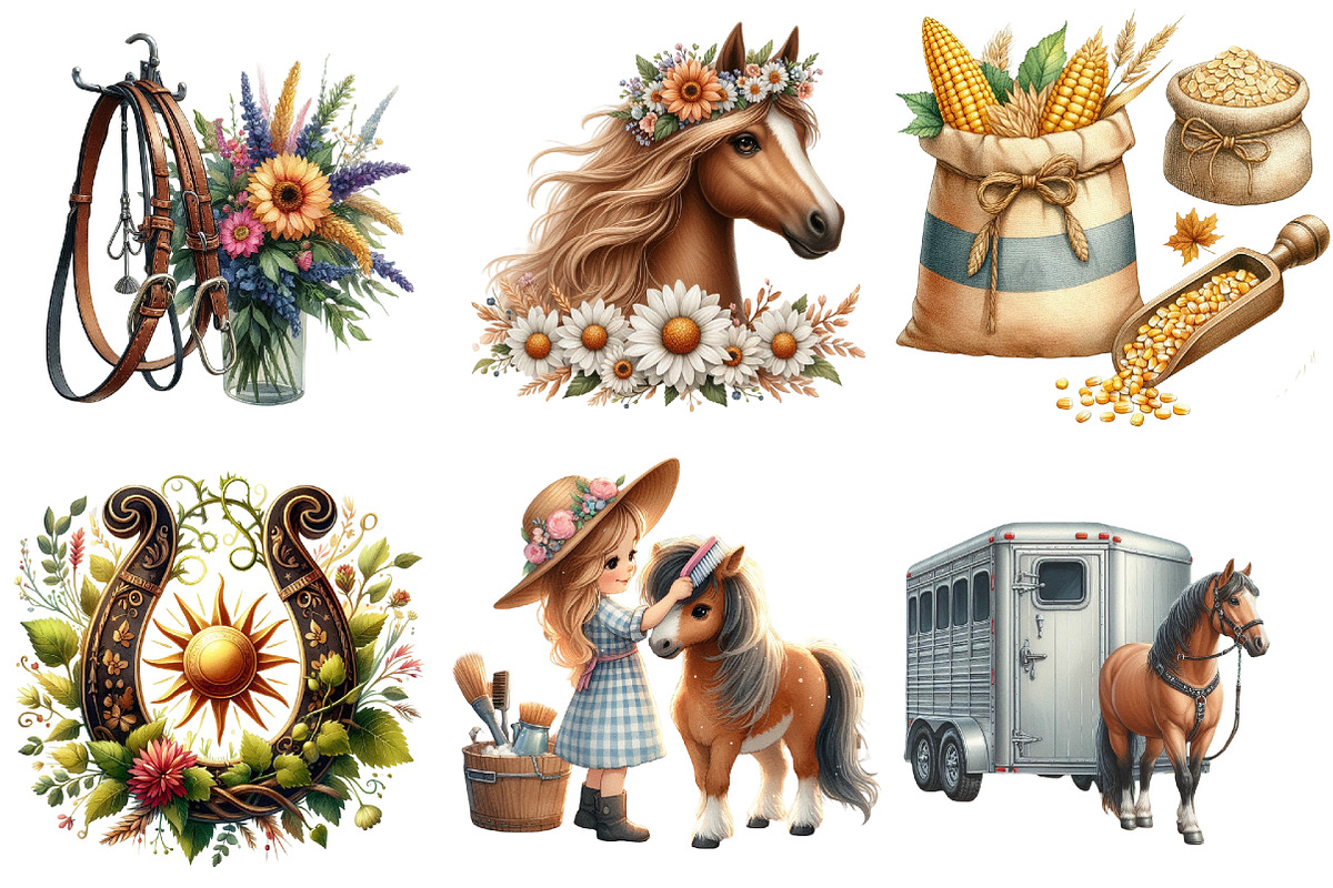Horses Stables Clipart, an Illustration by Pixels.Craft (Photo 7 of 10)