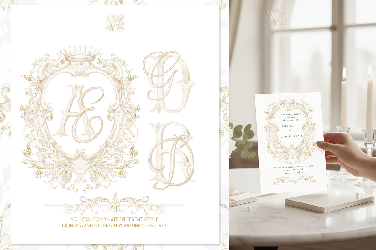 Royal Wedding Crest Watercolor Set, a Decorative Illustration by WonderWonder (Photo 3 of 7)