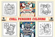 Bold & Easy Chill Penguins Coloring, an Animal Illustration by Ink Gallery (Thumbnail 1 of 3)