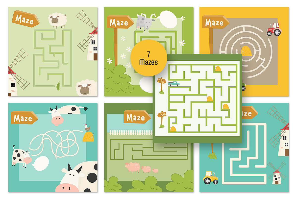FARM - Activities for kids, an Animal Illustration by Nursery Art (Photo 7 of 15)