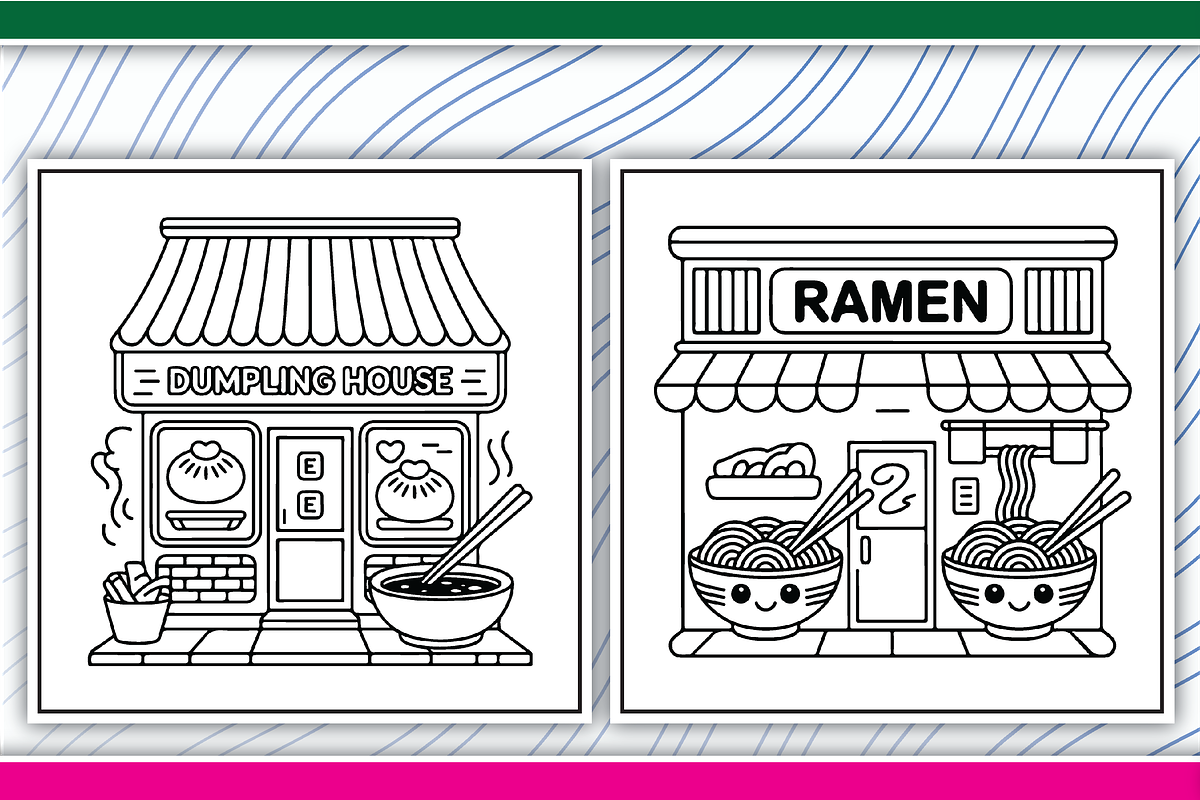 Front Store Coloring Pages, an Illustration by LightExpress (Photo 2 of 5)