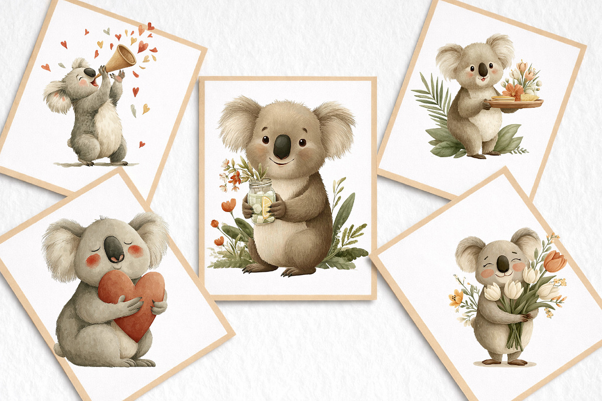 Whimsical Summer Teddy Bear Clipart, an Illustration by DreamArtGraphic (Photo 7 of 8)