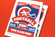 Orange Football Tournament Flyer Set, a Flyer Template by graphicook (Thumbnail 2 of 3)