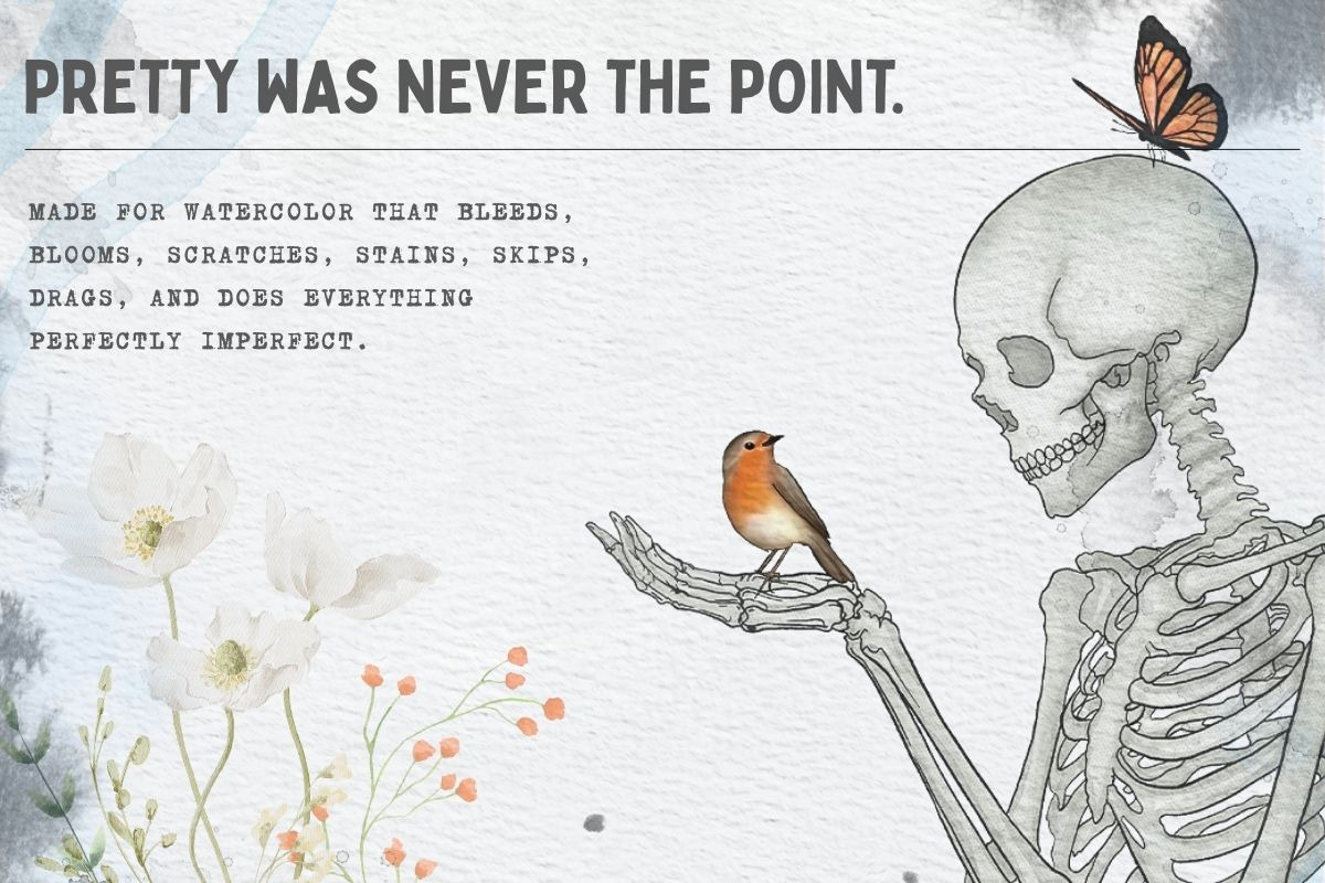 Dead Pretty Watercolor Brushes, a Brush Add-On by Fins and Fiction (Photo 3 of 12)