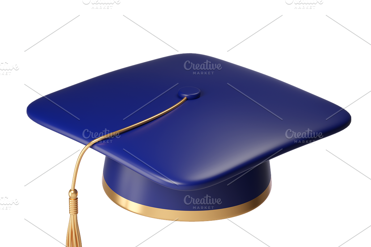 3D Graduation cap icons, an Object 3D Model by Hannet (Photo 2 of 7)