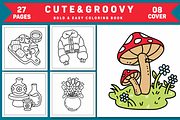 Cute Groovy Coloring Book Vol- 01, a Decorative Illustration by Coco Bloom (Thumbnail 1 of 4)