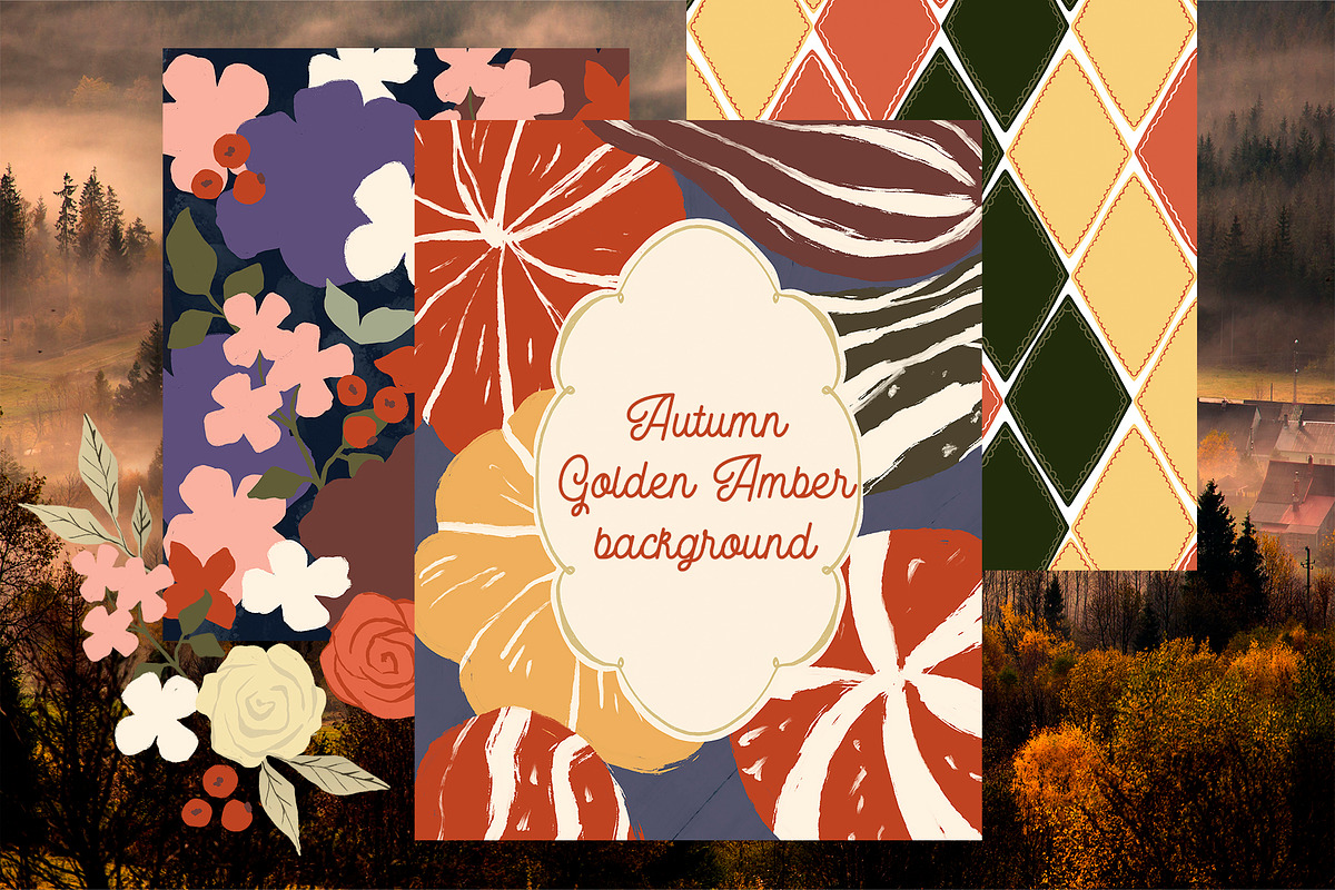 Autumn Golden Amber background, a Background Graphic by ma_i_vi (Photo 2 of 10)