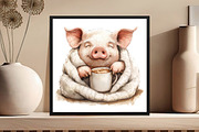 Funny Pink Pig Clipart Bundle, an Illustration by DreamCafeArt (Thumbnail 7 of 9)