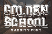 Golden School – Varsity College Font, a Slab Serif Font by Limited.studio (Thumbnail 1 of 6)
