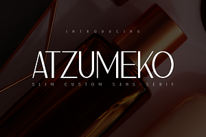 Atzumeko Slim Font, a Sans Serif Font by Monoletter Studio