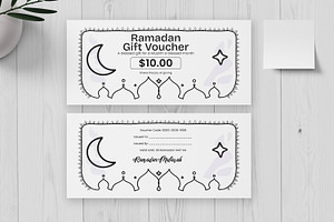 Ramadan Restaurant Gift Voucher, a Card Template by MightyDesign