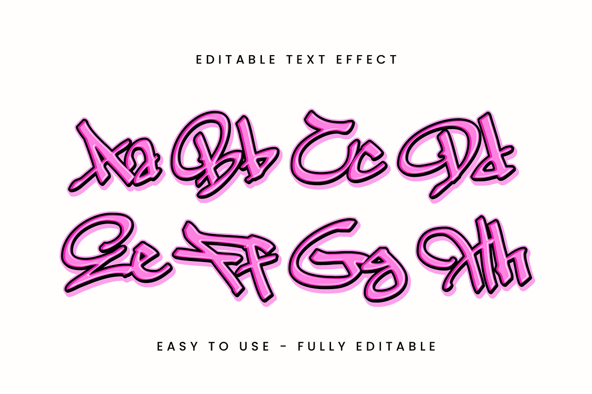 Pink Graffiti Text Effect preview 3