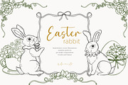 Easter rabbit hand-drawn vector set, a Decorative Illustration by AfonshinaArt (Thumbnail 1 of 15)