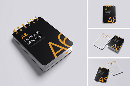 A6 Notepad Mockup, a Books & Magazine Mockup by swsi-studio