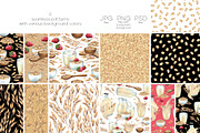 Watercolor oat and milk, a Food Illustration by Ekaterina Glazkova (Thumbnail 7 of 7)